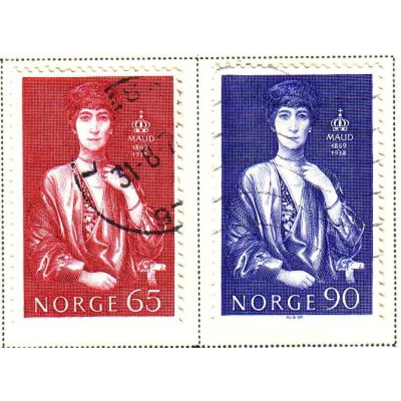 Norway Sc 549-50 1969 Queen Maud stamp set used