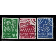 Norway Sc 557-559 1970 900th Anniversary Bergen stamp set used