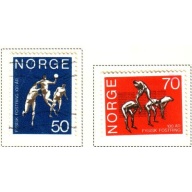 Norway Sc 566-567 1970 Oslo Gymnastics School stamp set used