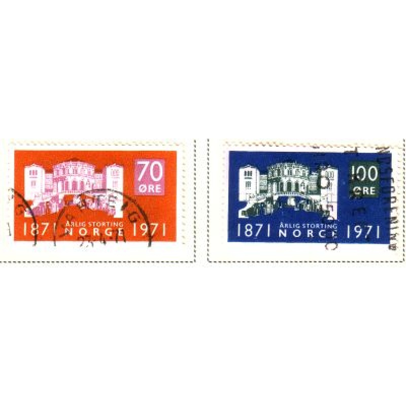 Norway Sc 570-571 1971 Parliament Anniversary  stamp set used