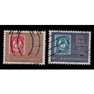 Norway Sc 584-585 1972 Post Horn Stamps 100th Anniversary stamp set used