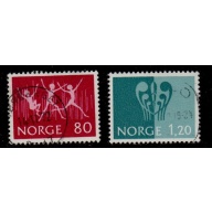 Norway Sc 592-593 1972 INTERJUNEX 72 Exhibition stamp set used