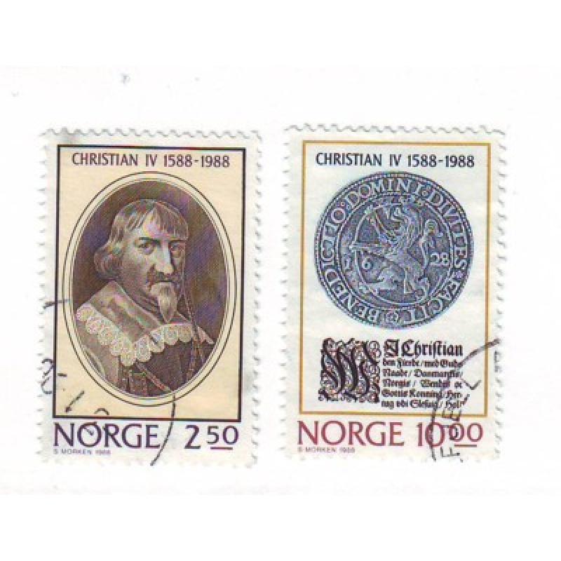 Norway Sc 932-33 1988  Christian IV stamp set used