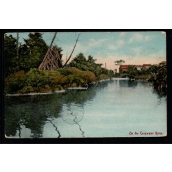 Colour Pc Teeswater River, Ont., used 1910 Teeswater to Belleville Ontario