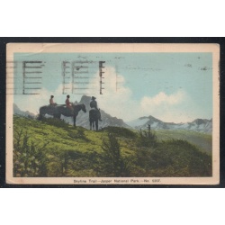 Linen era Colour PC Skyline Trail Jassper National Park used 1942