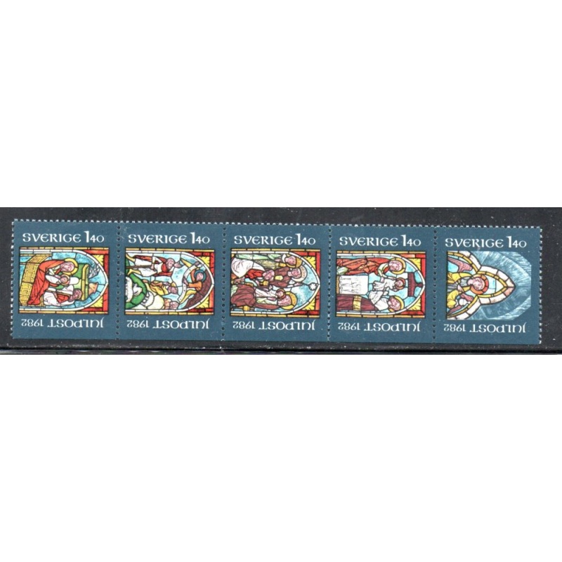 Sweden Sc  1420-1424 1982 Christmas stamp set mint NH