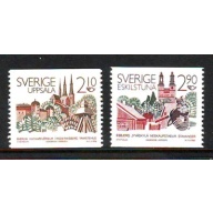 Sweden Sc  1603-04 1986 Nordic Cooperation stamp set  mint NH