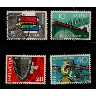 Switzerland Sc 359-362 1957 Various Anniversaries stamp set used