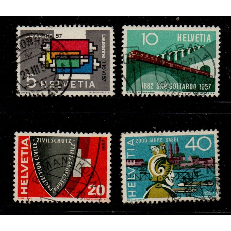 Switzerland Sc 359-362 1957 Various Anniversaries stamp set used