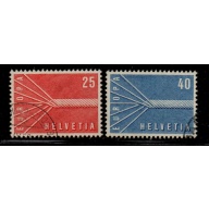 Switzerland Sc 363-364 1957 European Unity stamp set used