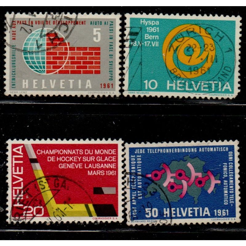 Switzerland Sc 402-405 1961 Various Anniversaries & Events stamp set used