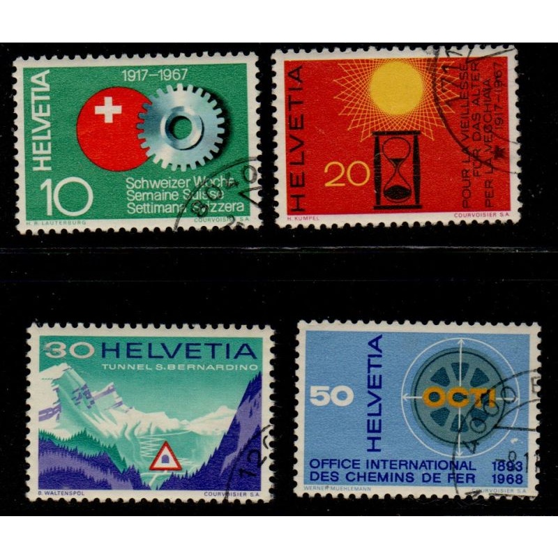 Switzerland Sc 483-486 1967 Various Anniversaries stamp set used