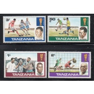 Tanzania Sc 95-98 1978 Soccer stamp set mint NH