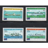 Tristan da Cunha Sc 247-250 1978 Royal Navy Vessels stamp set mint NH