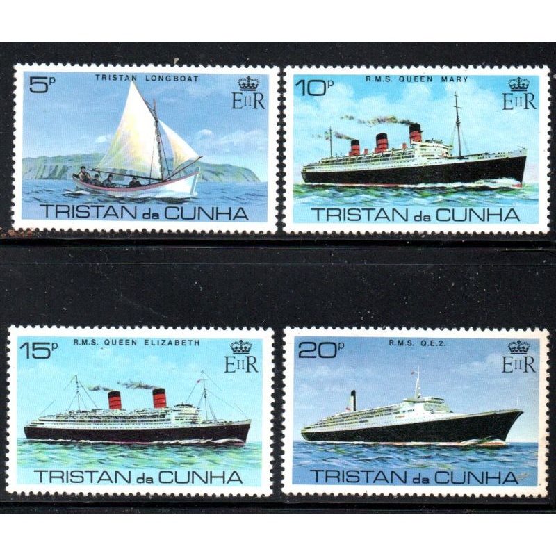 Tristan da Cunha Sc 255- 258 1978 Visit of ship QE II stamp set mint NH